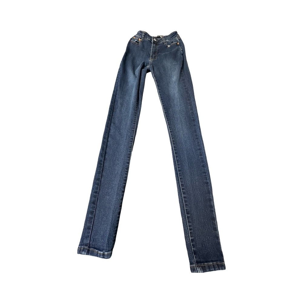Fashion Nova Jeans Womens 0 Blue Skinny Dark Wash High Rise Stretch Denim